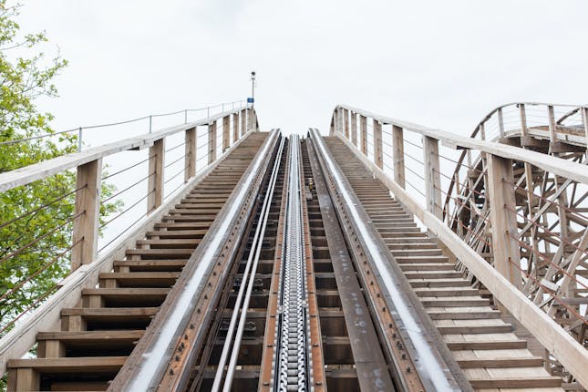 A picture of a roller coaster to help explain that the journey of adopting a child can seem like a long, wild roller coaster.