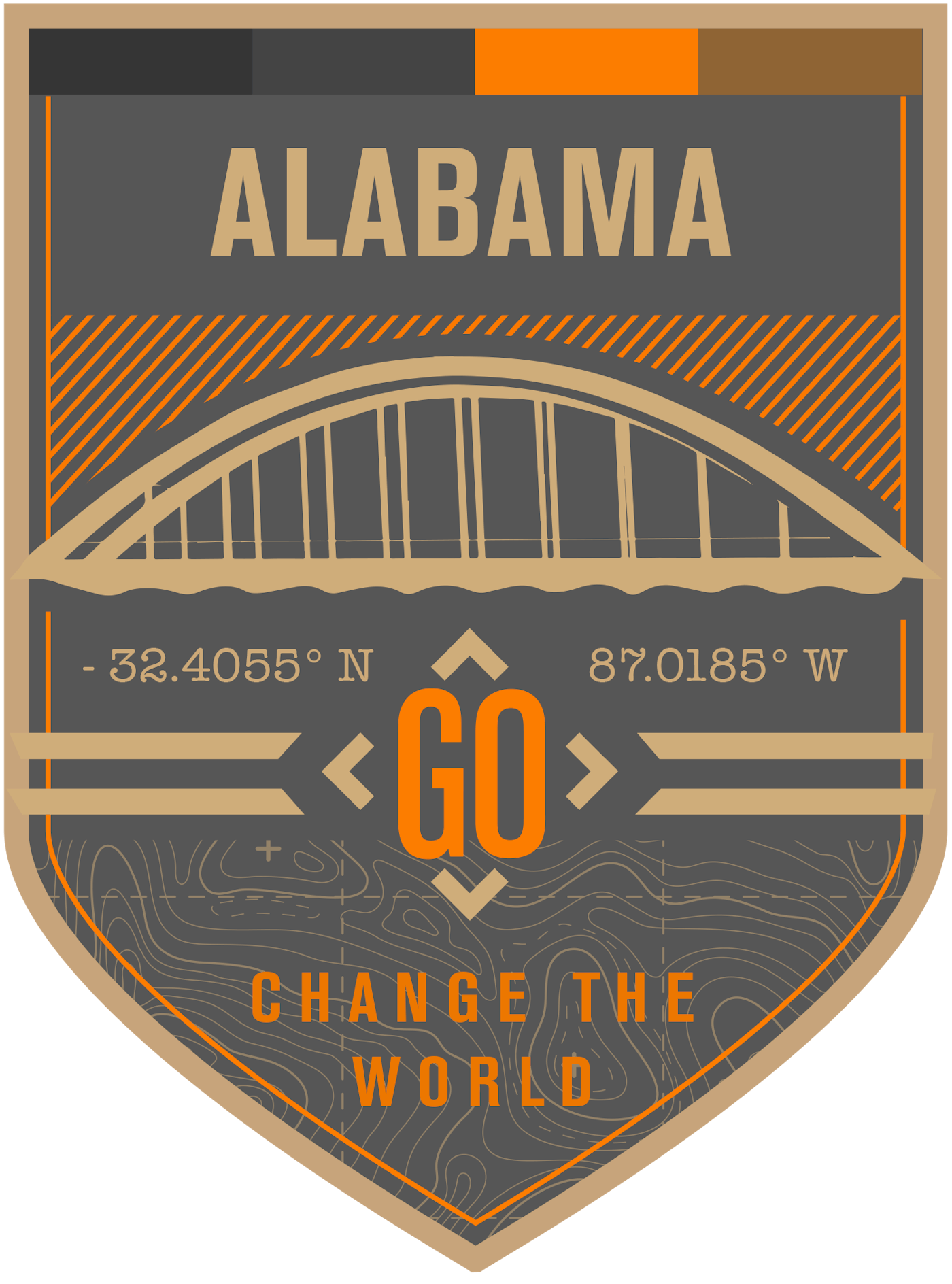 Go Alabama Vector Badge Design