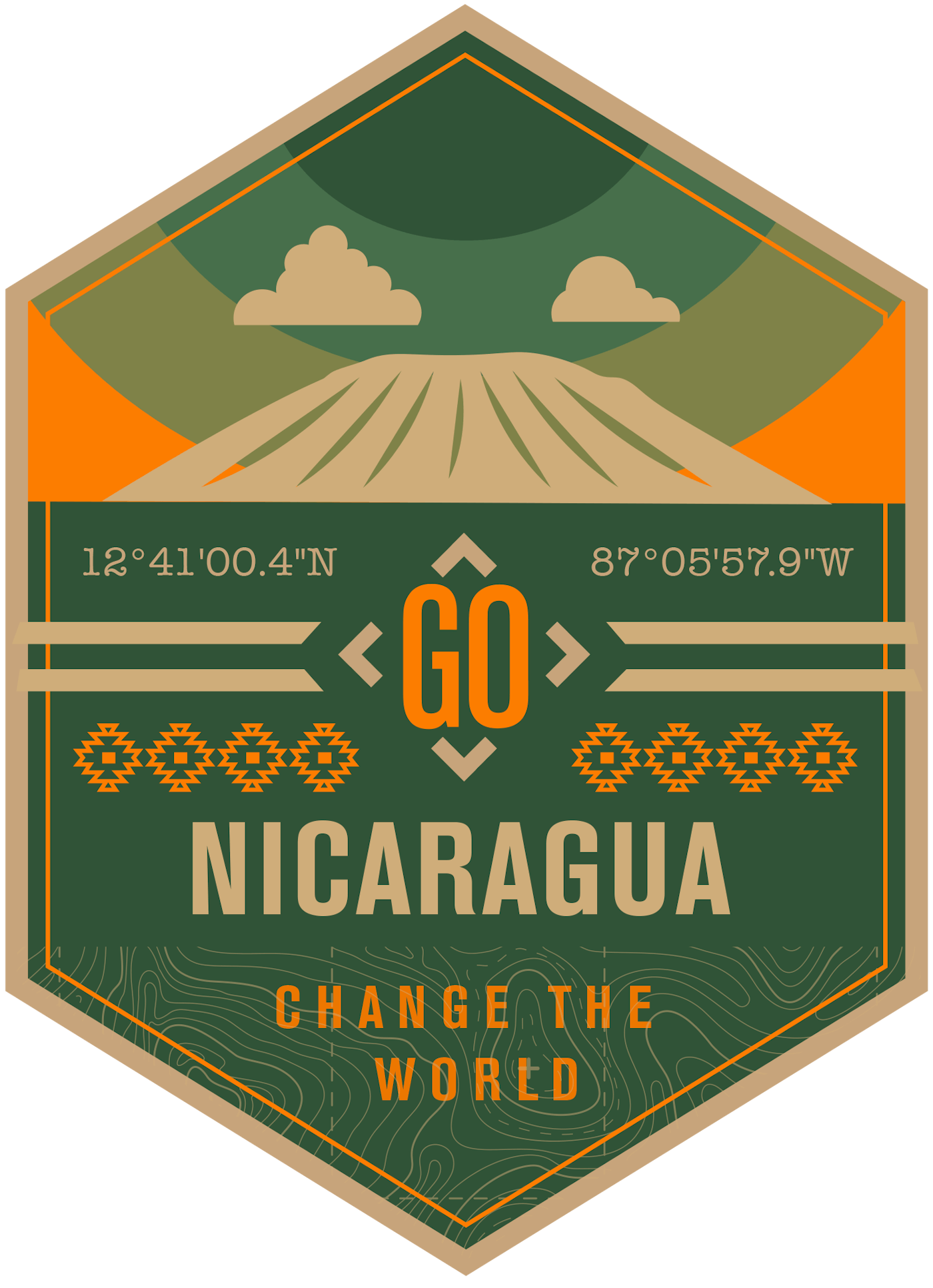 Go Nicaragua Vector Badge Design