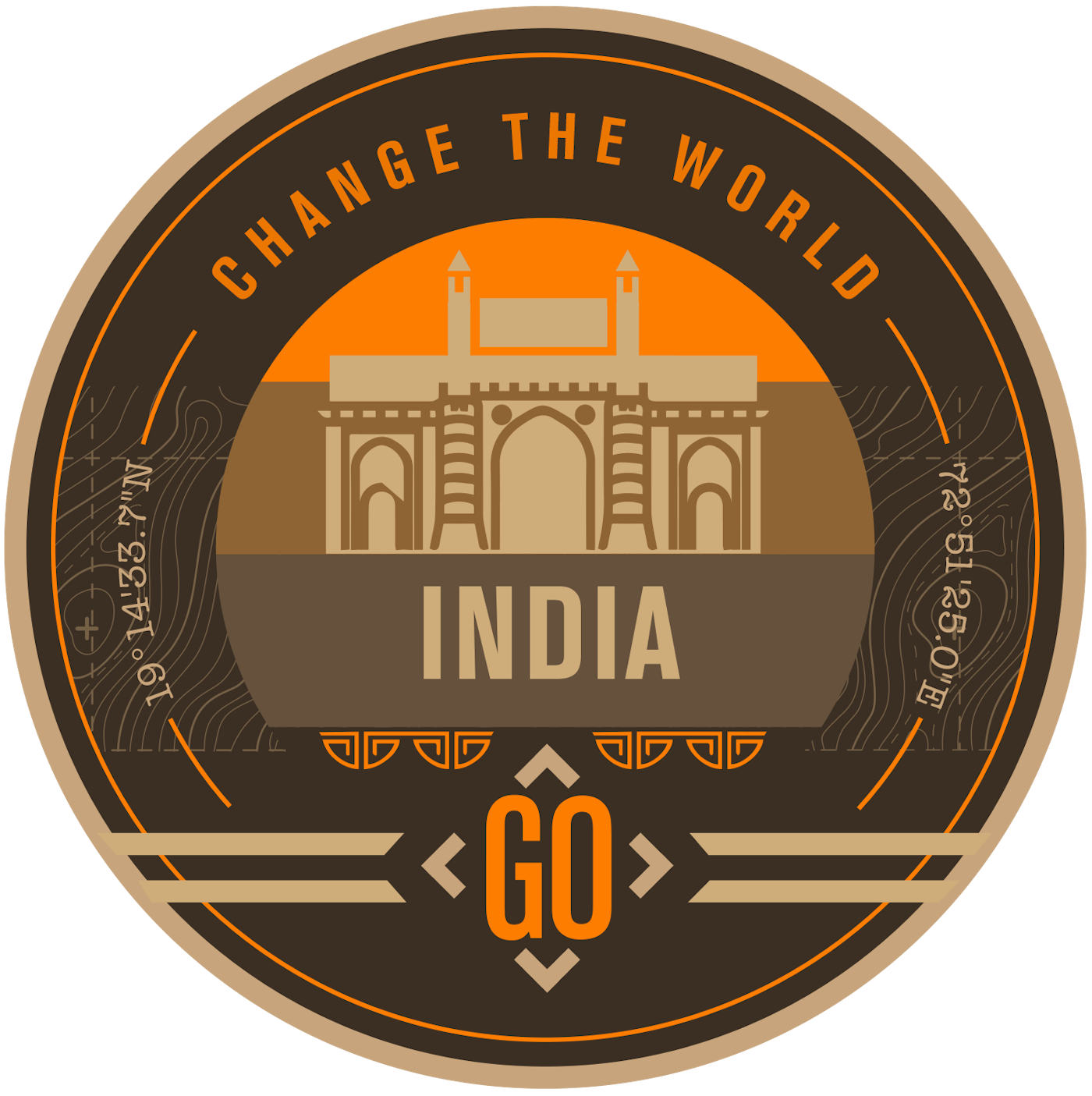 Go India Vector Badge Design
