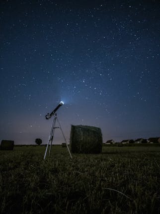 An image of a telescope looking to the sky to show how one questions, 