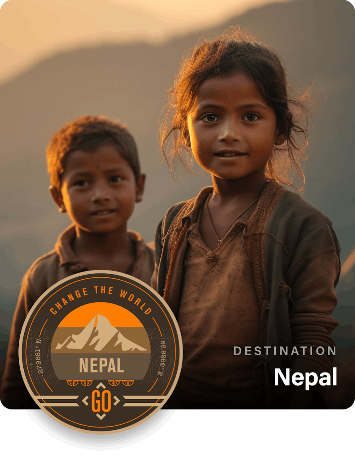 image of nepal destination card