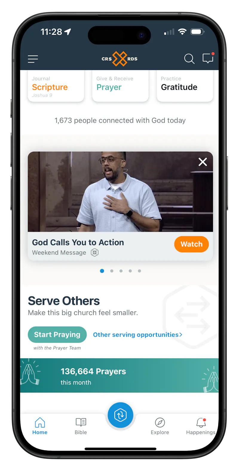 prayer in the app