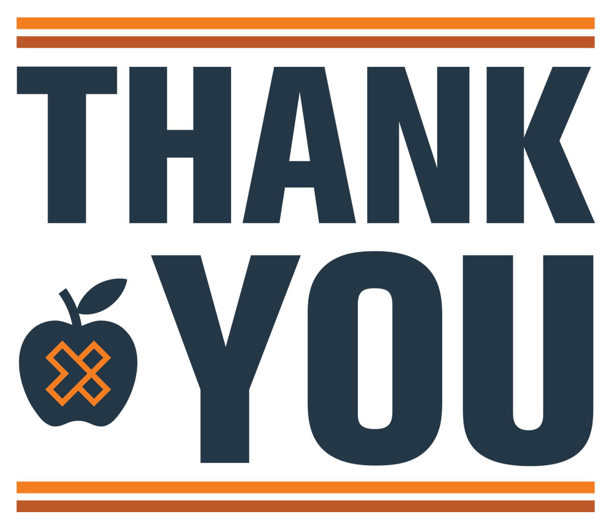 image of thank our educators typographic logo