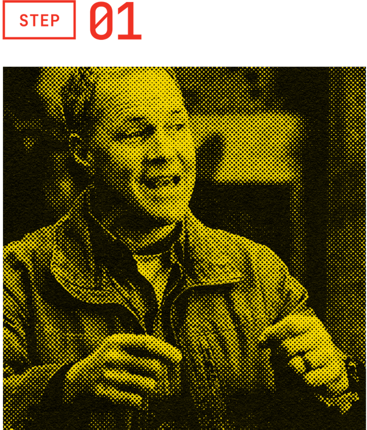 Halftone image of Brian Tome teaching
