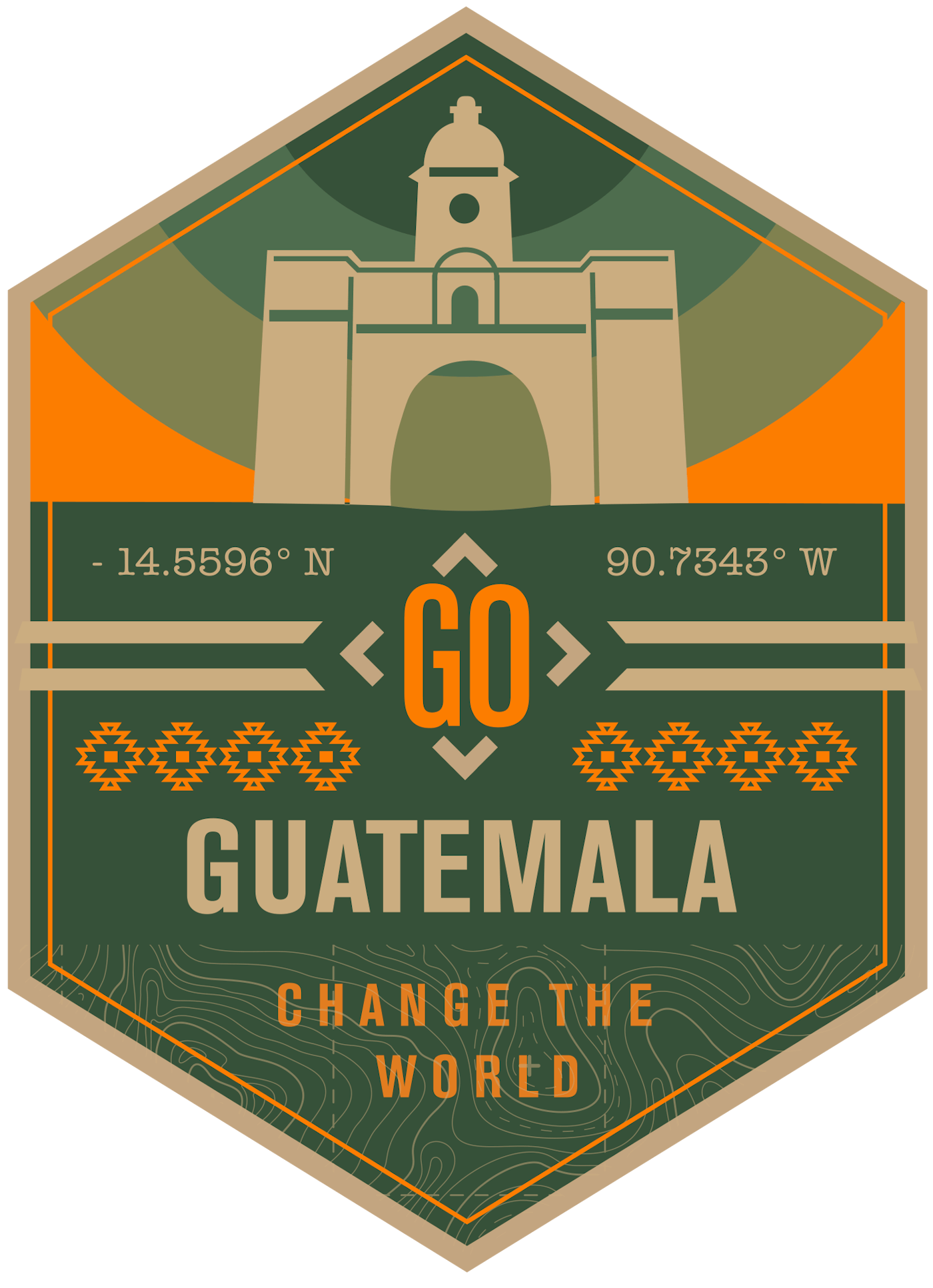 Go Guatemala Vector Badge Design