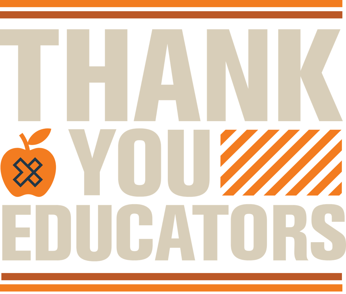 image of thank you educators typographic logo