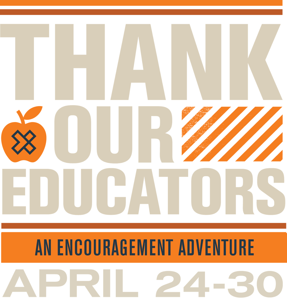 image of thank our educators typographic logo