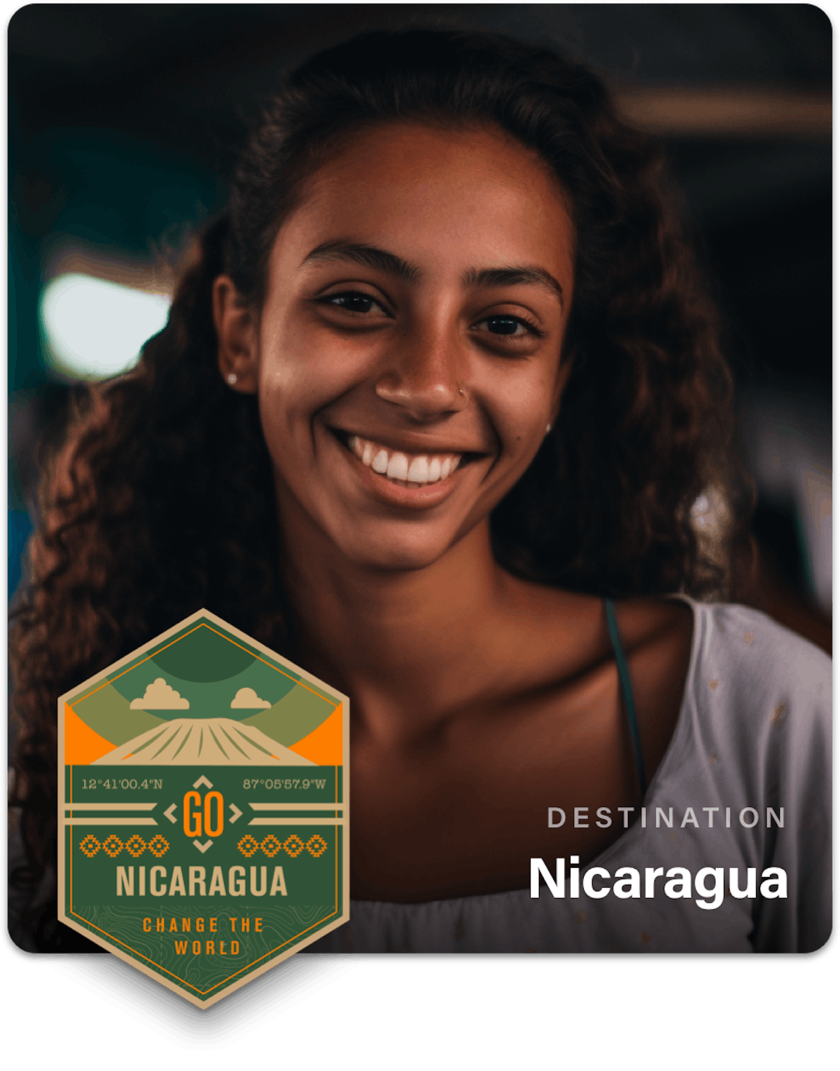 image of nicaragua destination card