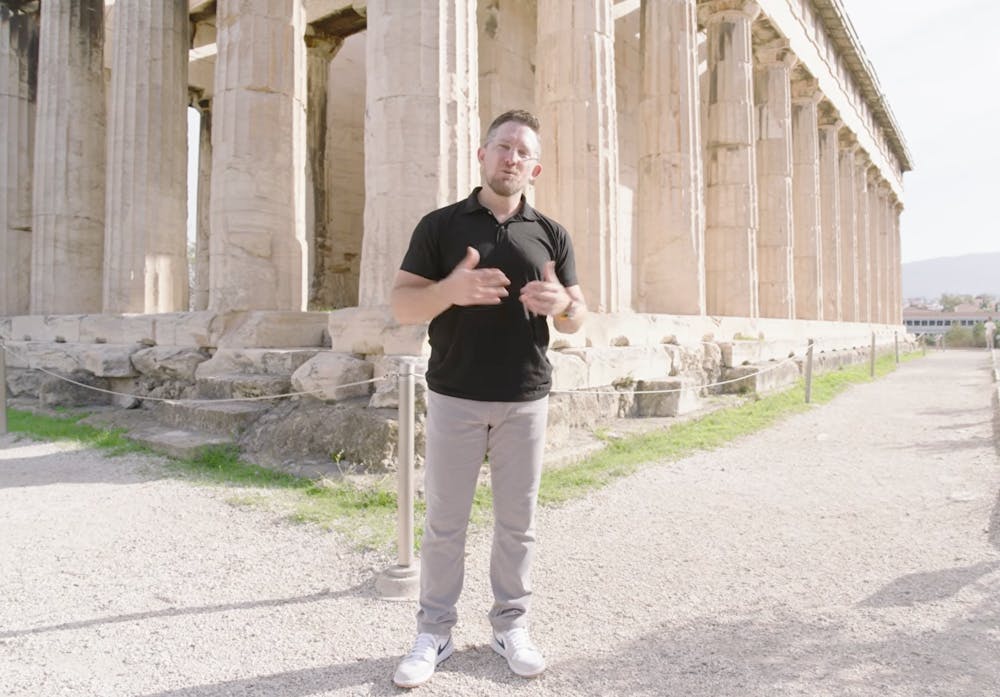 generic journey run graphic orange